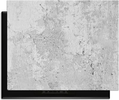KitchenArt - Urban White - Inductie Beschermer - 76x51.5 cm - Kookplaat Beschermer - Luxe Afdekplaat Inductieplaat - Anti-slip & Oprolbaar - Beschermmat Inductiekookplaat