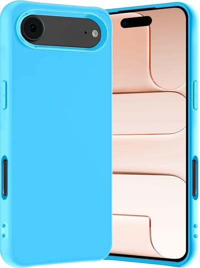 Hoes - Geschikt voor Apple iPhone Air - Sterk & Shockproof - Hoesje Cover - Siliconen Case - Lichtblauw
