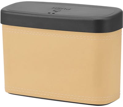 Prullenbak - Auto Vuilnisbak - Mini Vuilnisbak - Autoprullenbak - Prullenbak met deksel - Multifunctionele opbergdoos - Opbergbox - Voor achterbank en deur - Autostoelrugleuning - Deurgemonteerd - Geel