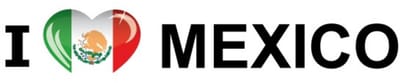 Sticker - I love Mexico - 19 x 4 cm - Mexico - landenthema