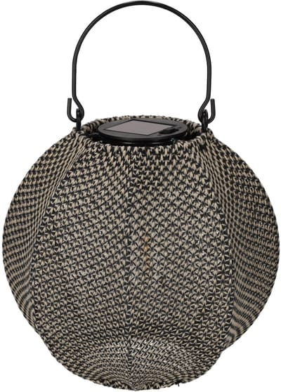 JENS Living Solar Lantaarn Indy Taupe/Zwart