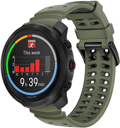 Strap-it Smartwatch siliconen Grain bandje 22mm - geschikt voor Polar Vantage M / Vantage M2 / Vantage M3 / Vantage V3 / Grit X2 Pro / Grit X Pro / Grit X (leger groen)