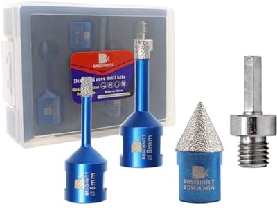 Diamantboorset 6/8 mm voor Porselein en Tegels - Perfect voor Droogboren