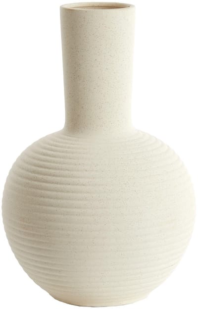Light & Living Vaas Ulloa - Wit - Ø34cm - Keramiek - Modern - Bloemenvaas - Woondecoratie - Decoratieve vaas voor woonkamer of slaapkamer