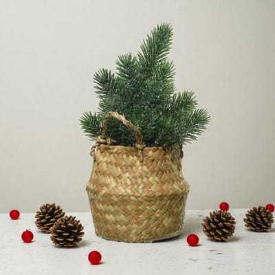 Micro Kerstboom Donker - Compacte kerstdecoratie - ø13x24 cm