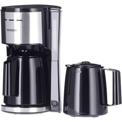 Severin KA 9308 Koffiezetapparaat RVS (geborsteld), Zwart Capaciteit koppen: 8 Met thermoskan