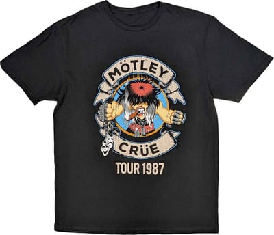 Motley Crue - Girls Girls Girls Tour '87 Heren T-shirt - S - Zwart