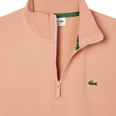 Lacoste Heren Fleece Sweatshirt met rits (Rozeachtig)