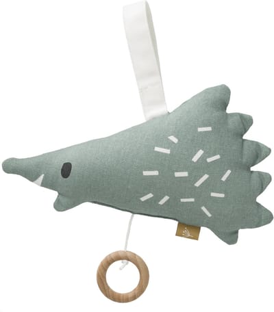 Fresk Muziekdoos – Muziekbox met Kalmerend Deuntje - Kraamcadeau - Baby Cadeau - Groen - Hedgehog