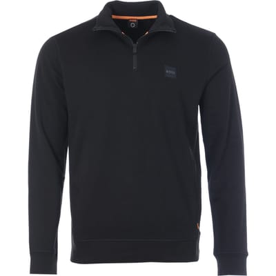 BOSS ORANGE Zetrust 10234591 01 Truien & Vesten Heren - Sweater - Hoodie - Vest- Zwart - Maat S