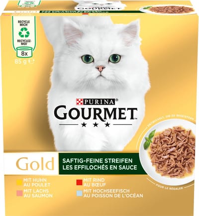 GOURMET GOLD Sappige fijne reepjes multipack (1 x 8 x 85g)
