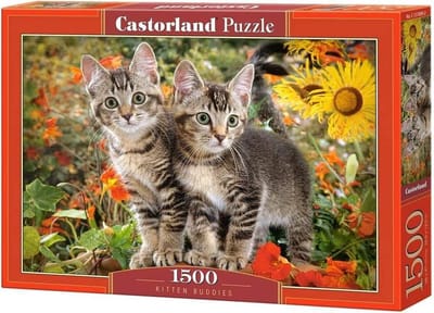 Castorland Kitten Buddies – Puzzel – 1.500 stukjes – Satijnen afwerking – Perfecte pasvorm – Europese kwaliteit