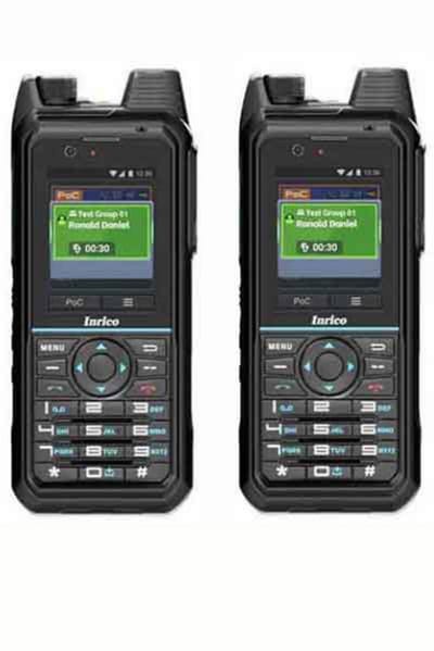 Set van 2 Inrico T330 4G LTE Zello Smart Portofoons IP68