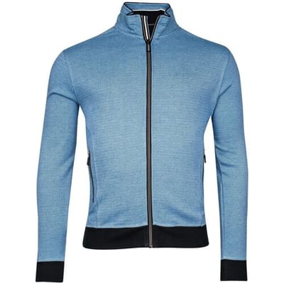Baileys Vest Sweat Cardigan Zip Two-Tone Jacquard Interlock Cobalt / male