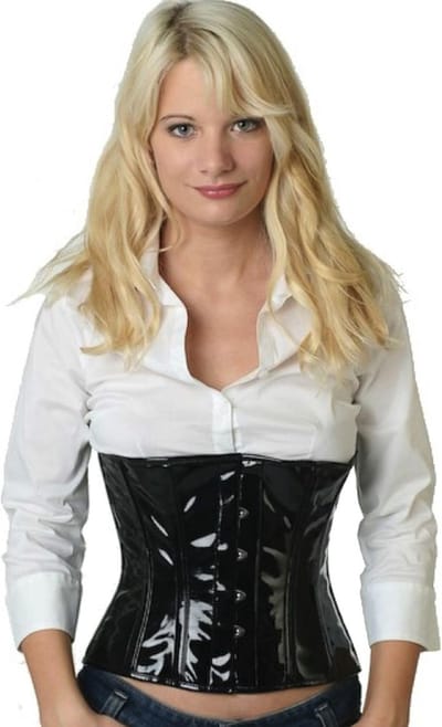 Strak Corset met Vetersluiting voor Taille Vermindering Wit