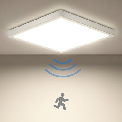 Oraymin LED Plafondlamp Radar Bewegingssensor - 18W 1800LM 4000K IP44 - Ø23cm Hal Trap Garage