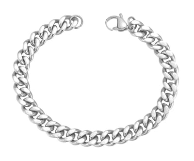 Di Lusso - Armband Isabell - Stainless Steel - Gerhodineerd - Gourmetschakel