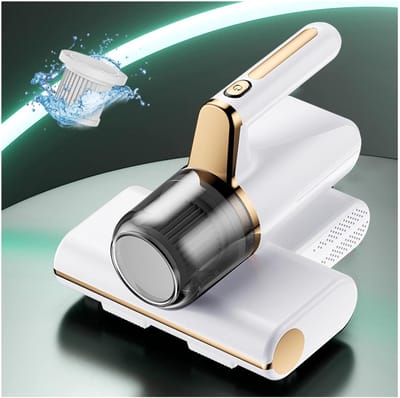 Anti-mijtmachine voor het elimineren van 99,9% van de bacteriën, allergenen, anti-mijt beddengoed met UV-schoonmaak en vibratie voor matrassen, banken, wit