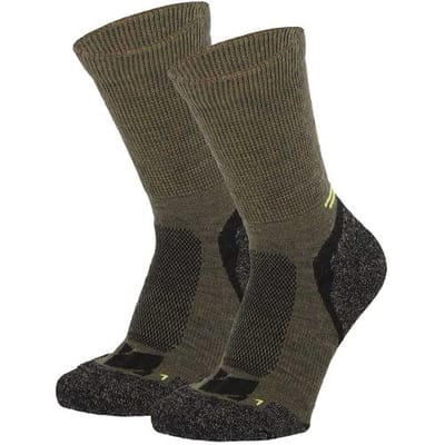 Xtreme Hiking Sokken Wol - Wandelsokken Merinowol - 2 paar - Multi Green - Maat 35/38