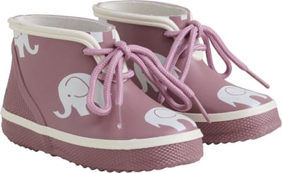 Lage roze (Burlwood) kinderregenlaars met Olifanten Print 20