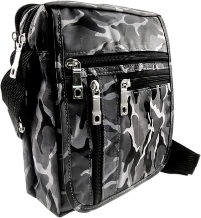 Waterdichte Schoudertas Unisex, Camouflage Grijs Crossbodytas - 21 x 17 x 7 cm