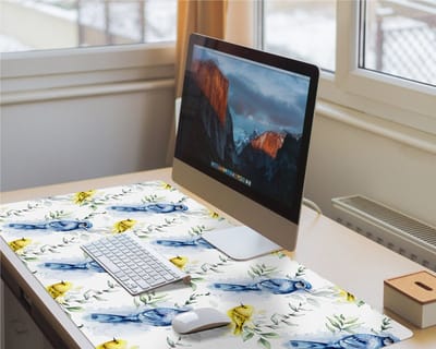 Coloray Bureau Onderlegger - Kleurrijke vogels Computer Mat - 100 cm x 50 cm - Veelkleurig Bureau Onderlegger - Bureau Pad - Bureau Mat - Bureaumat - Onderlegger Bureau
