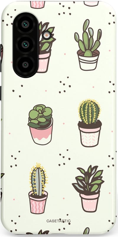 Casetastic Hoesje Geschikt voor Samsung A56 / A36 - Stijlvolle Beschermende Duo-layer Case - Familie Cactus