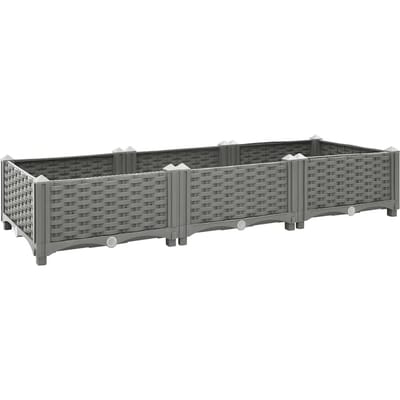 vidaXL - Plantenbak - verhoogd - 120x40x23 - cm - polypropeen