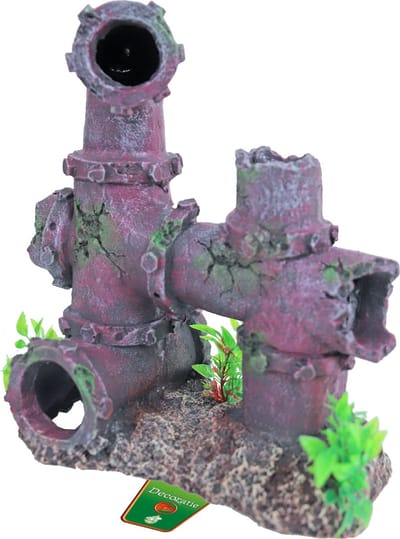De Boon Gezonken buis ornament voor aquarium of terrarium | 21 cm schuilplek