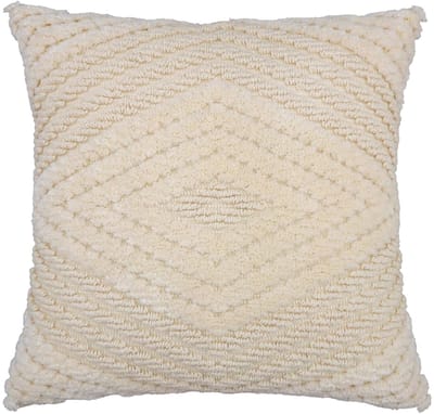Kussenhoes | Kussenhoesjes | Sierkussen | Decorative Cushion Cover for Sofa | Throw Pillowcase | 45x45 cm | Geometrisch zacht Geweven | Katoen | Crème