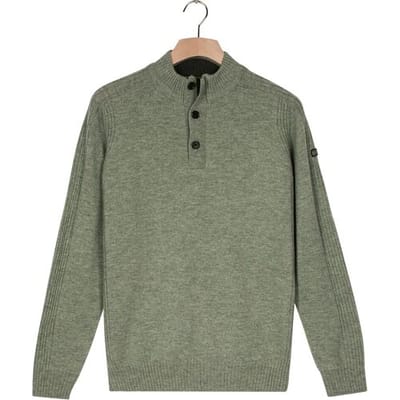Baileys – Heren – Gebreide Trui – Wol – Casual – Pullover - Misty Green – 520095-725