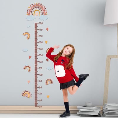 Muurstickers: YIDM Zelfklevende Muursticker Waterdichte Muursticker Groeidak Hoogtemeting voor Kinderkamer Slaapkamer Woonkamer Slaapkamer Decoratie
