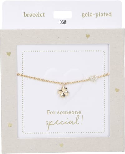 Depesche - Armband "Heart of Gold" - mot. 058 - Cloverleaf - gold