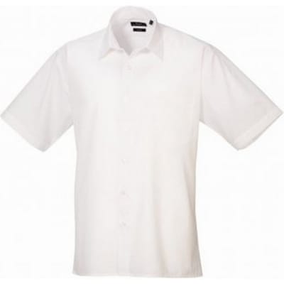 Premier Herenshirt met korte mouwen Popeline (Wit)