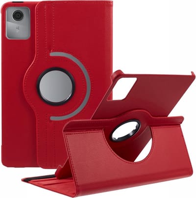 Coverup Tablethoes geschikt voor Lenovo Tab M11 Hoesje - 360° Rotating Book Case - Rood
