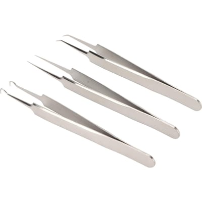 3 stuks Mee-eter Pincet Extractor Schoonheidssalon Roestvrij Staal Puistjes Mee-eters Verwijderaar Tool white