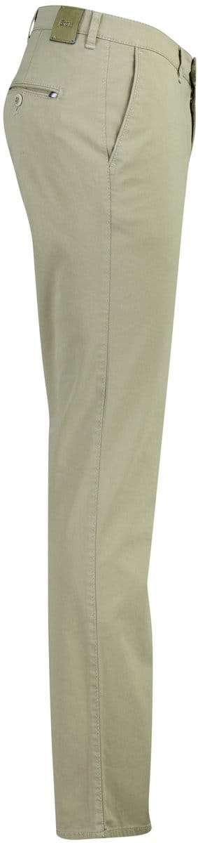Pantalon Brax Fabio flatfront wijde fit  groen