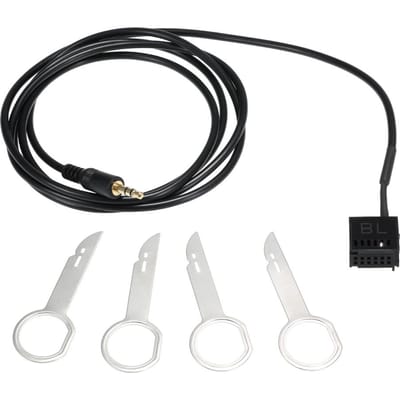 AUX-IN Audiokabel Adapter Aux Autoradio Geschikt voor Ford Fiesta Ford Focus 6000 CD zwart