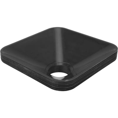 10 PIÈCES Cônes d'entraînement Carré Couleur vive Empilables Compacts Cône Marqueur pour Sports Football Noir noir
