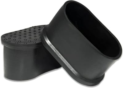 8x Ovale Stoelpootdoppen PVC - Flexibele Vloerbeschermers voor Tafels en Stoelen 30x60mm