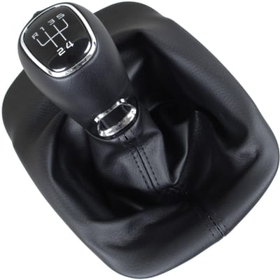 Modecar - Versnellingspook - Zwart Leer - 5 Versnellingen - Skoda Octavia I