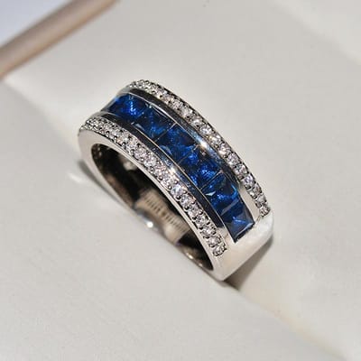 Zirkonia Ringen met Hete Sieraden Ingelegd Diamant Ringen Creatieve Kleur Behoudende Gegalvaniseerde Edelsteen Hand Sieraden No. 10 gray