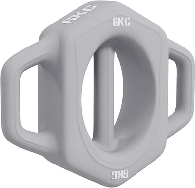 Halter - 6 kg - 3-in-1 Multifunctionele Dumbbell - Bodembeschermend - Metaal - Grijs