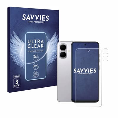 Savvies - Screenprotector voor Infinix Smart 10 (Voor+Camera) - Folie Beschermfolie transparant 6 Stuks