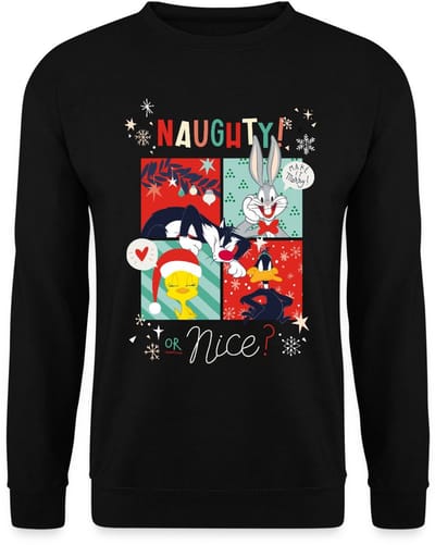Looney Tunes Stout Of Aardig Kerstmis Sweater Heren