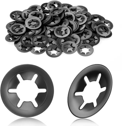 200 Stuks Retaining Rings en Klemringen, M8 x 18 mm, Zwarte Lock Rings voor Bevestiging en Montage
