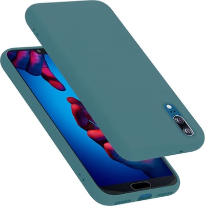 Cadorabo Hoesje geschikt voor Huawei P20 in LIQUID GROEN - Beschermhoes gemaakt van flexibel TPU silicone Case Cover