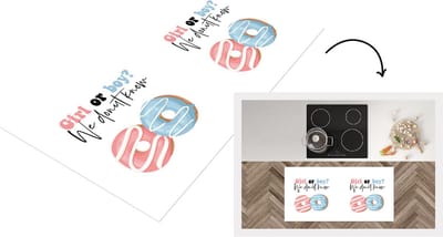 Keukenloper - Loper keuken - Meisje - Babyshower - Quote - Jongen - Girl or Boy we donut know - Spreuken - 120x60 cm - Keukenloper vinyl