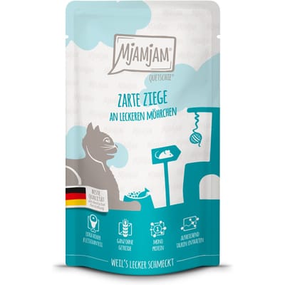 24x125g MjAMjAM Quetschie Geit nat kattenvoer