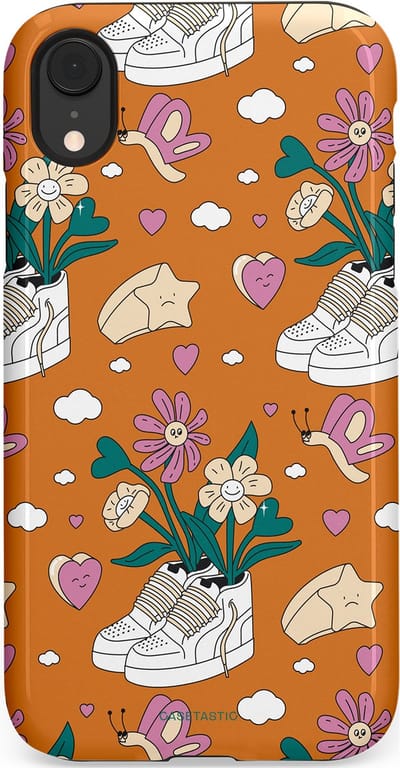 Casetastic Hoesje Geschikt voor Apple iPhone Xr - Stijlvolle Beschermende Duo-layer Case - Hartentuin